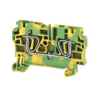 WEIDMULLER - Morsetto PE, Molla autobloccante, Verde/giallo, 4 mm², 800 V, Numero di collegamenti: 2, Numero di piani: 1, TS 35, V-0, Wemid