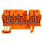 WEIDMULLER - Morsettiera passante, Molla autobloccante, arancione, 2.5 mm², 24 A, 800 V, Numero di collegamenti: 3