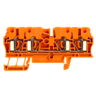 WEIDMULLER - Morsettiera passante, Molla autobloccante, arancione, 2.5 mm², 24 A, 800 V, Numero di collegamenti: 4