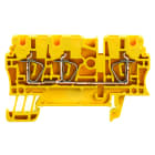 WEIDMULLER - Morsettiera passante, Molla autobloccante, giallo, 2.5 mm², 24 A, 800 V, Numero di collegamenti: 3