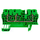 WEIDMULLER - Morsettiera passante, Molla autobloccante, verde, 2.5 mm², 24 A, 800 V, Numero di collegamenti: 3