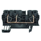 WEIDMULLER - Morsettiera passante, Molla autobloccante, nero, 2.5 mm², 24 A, 800 V, Numero di collegamenti: 3