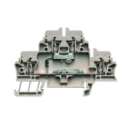 WEIDMULLER - Morsettiera portacomponenti, Molla autobloccante, Beige scuro, 2.5 mm², 500 V, 500 V, Numero di collegamenti: 4, Numero di piani: 2, TS 35