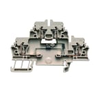 WEIDMULLER - Morsettiera portacomponenti, Molla autobloccante, Beige scuro, 2.5 mm², 500 V, 500 V, Numero di collegamenti: 4, Numero di piani: 2, TS 35