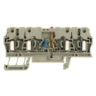 WEIDMULLER - Morsettiera passante, Molla autobloccante, Beige scuro, 2.5 mm², 0.05 A, 24 V, Numero di collegamenti: 4