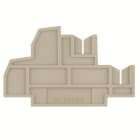 WEIDMULLER - Piastra terminale per morsetti, Beige scuro, Posizione verticale: 68.5 mm, Larghezza: 2.5 mm, V-0, Wemid, bloccabile: Sì