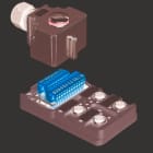 WEIDMULLER - Ripartitore passivo sensore-attuatore (senza cavo), Versione calotta con uscita M20, M12, 30 V, Codificato A, LED: Sì, LED sensore: Sì, Tipo di cablag