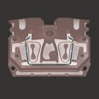 WEIDMULLER - Morsettiera passante, Molla autobloccante, Beige scuro, 2.5 mm², 24 A, 800 V, Numero di collegamenti: 2