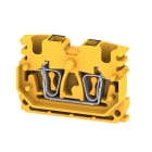 WEIDMULLER - Morsettiera passante, Molla autobloccante, giallo, 2.5 mm², 24 A, 800 V, Numero di collegamenti: 2