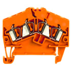 WEIDMULLER - Morsettiera passante, Molla autobloccante, arancione, 2.5 mm², 24 A, 800 V, Numero di collegamenti: 4