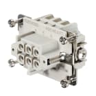 WEIDMULLER - Inserto di contatto (Connettori a innesto industriali), Femmina, 500 V, 24 A, Numero di poli: 6, Molla autobloccante, Dimensioni di installazione: 3