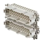 WEIDMULLER - Inserto di contatto (Connettori a innesto industriali), Maschio, 500 V, 16 A, Numero di poli: 24, Molla autobloccante, Dimensioni di installazione: 8
