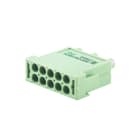 WEIDMULLER - Inserto di contatto (Connettori a innesto industriali), Maschio, 250 V, 10 A, Numero di poli: 10, Collegamento a crimpare