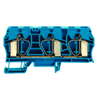 WEIDMULLER - Morsettiera passante, Molla autobloccante, blu, 16 mm², 76 A, 800 V, Numero di collegamenti: 3