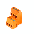 WEIDMULLER - Morsetto per circuito stampato, 320 V, 17.5 A, Passo in mm: 5.08, 2.5 mm², Numero di poli: 6, Collegamento a vite, Collegamento a saldare THT, 90°, Bo