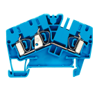 WEIDMULLER - Morsettiera passante, Molla autobloccante, blu, 4 mm², 32 A, 800 V, Numero di collegamenti: 3