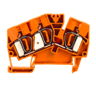 WEIDMULLER - Morsettiera passante, Molla autobloccante, arancione, 6 mm², 41 A, 800 V, Numero di collegamenti: 3