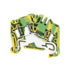 WEIDMULLER - Morsetto PE, Molla autobloccante, Verde/giallo, 2.5 mm², 800 V, Numero di collegamenti: 2, Numero di piani: 1, TS 35, V-0, Wemid