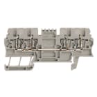 WEIDMULLER - Morsettiera passante, Molla autobloccante, Beige scuro, 1.5 mm², 17.5 A, 500 V, Numero di collegamenti: 4