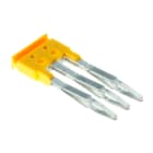 WEIDMULLER - Collegamento trasversale (Morsetto), innestato, giallo, 17.5 A, Numero di poli: 3, Passo in mm: 3.50, Isolato: Sì, Larghezza: 2.8 mm