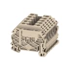 WEIDMULLER - Morsettiera passante, Collegamento a vite, Beige scuro, 10 mm², 57 A, 1000 V, Numero di collegamenti: 2