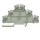 WEIDMULLER - Morsetto componibile a più piani, Molla autobloccante, Beige scuro, 2.5 mm², 500 V, Numero di collegamenti: 6, Numero di piani: 3, TS 35, V-0