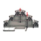 WEIDMULLER - Morsetto componibile a più piani, Molla autobloccante, Beige scuro, 2.5 mm², 400 V, Numero di collegamenti: 6, Numero di piani: 3, TS 35, V-0