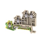WEIDMULLER - Morsetto componibile per sensori e attuatori, Collegamento a vite, Beige scuro, 2.5 mm², 17.5 A, 250 V, Numero di collegamenti: 3, Numero di piani: 3,