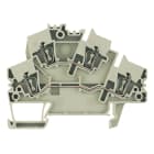 WEIDMULLER - Morsetto componibile a più piani, Molla autobloccante, Beige scuro, 2.5 mm², 800 V, Numero di collegamenti: 4, Numero di piani: 2, TS 35, V-0
