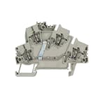 WEIDMULLER - Morsetto componibile a più piani, Molla autobloccante, Beige scuro, 2.5 mm², 800 V, Numero di collegamenti: 4, Numero di piani: 2, TS 35, V-0