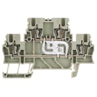 WEIDMULLER - Morsetto componibile a più piani, Molla autobloccante, Beige scuro, 1.5 mm², 500 V, Numero di collegamenti: 4, Numero di piani: 2, TS 35, V-0
