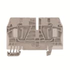 WEIDMULLER - Morsetto d'alimentazione, Molla autobloccante, Beige scuro, 6 mm², 41 A, 500 V, Numero di collegamenti: 2, Numero di piani: 1, TS 35, V-0, Wemid