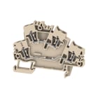 WEIDMULLER - Morsetto componibile a più piani, Molla autobloccante, Beige scuro, 2.5 mm², 800 V, Numero di collegamenti: 8, Numero di piani: 2, TS 35, V-0