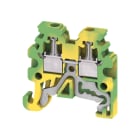 WEIDMULLER - Morsetto PE, Collegamento a vite, Verde/giallo, 1.5 mm², 400 V, Numero di collegamenti: 2, Numero di piani: 1, TS 15, V-0, Wemid