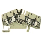WEIDMULLER - Morsettiera passante, Molla autobloccante, Beige scuro, 4 mm², 32 A, 800 V, Numero di collegamenti: 4