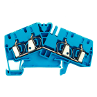 WEIDMULLER - Morsettiera passante, Molla autobloccante, blu, 4 mm², 32 A, 800 V, Numero di collegamenti: 4