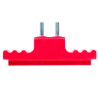 WEIDMULLER - Morsetto a bullone, Collegamento a vite, rosso, 185 mm², 505 A, 4000 V, Numero di collegamenti: 2, Numero di piani: 1, Piastra di montaggio, V-0, resi
