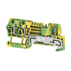 WEIDMULLER - Morsetto innestabile, Molla autobloccante, Verde/giallo, 2.5 mm², 0 A, Numero di collegamenti: 3, Numero di piani: 1, TS 35