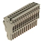 WEIDMULLER - Connettore (Morsetto), Collegamento ad innesto, 2.5 mm², 24 A, 500 V, Numero di collegamenti: 14, Numero di poli: 14, Larghezza: 71.4 mm