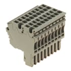 WEIDMULLER - Connettore (Morsetto), Collegamento ad innesto, 2.5 mm², 24 A, 500 V, Numero di collegamenti: 18, Numero di poli: 9, Larghezza: 45.9 mm