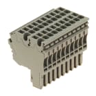 WEIDMULLER - Connettore (Morsetto), Collegamento ad innesto, 2.5 mm², 24 A, 500 V, Numero di collegamenti: 20, Numero di poli: 10, Larghezza: 50 mm