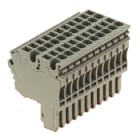 WEIDMULLER - Connettore (Morsetto), Collegamento ad innesto, 2.5 mm², 24 A, 500 V, Numero di collegamenti: 22, Numero di poli: 11, Larghezza: 55 mm