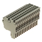 WEIDMULLER - Connettore (Morsetto), Collegamento ad innesto, 2.5 mm², 24 A, 500 V, Numero di collegamenti: 30, Numero di poli: 15, Larghezza: 75 mm