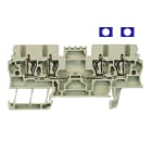 WEIDMULLER - Morsettiera passante, Molla autobloccante, Beige scuro, 1.5 mm², 17.5 A, 500 V, Numero di collegamenti: 4