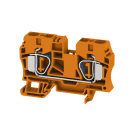 WEIDMULLER - Morsettiera passante, Molla autobloccante, arancione, 10 mm², 57 A, 1000 V, Numero di collegamenti: 2