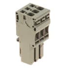 WEIDMULLER - Connettore (Morsetto), Molla autobloccante, 4 mm², 32 A, 800 V, Numero di collegamenti: 3, Numero di poli: 3, Larghezza: 19.5 mm