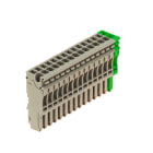 WEIDMULLER - Connettore (Morsetto), Collegamento ad innesto, 2.5 mm², 24 A, 500 V, Numero di collegamenti: 15, Numero di poli: 15, Larghezza: 76.5 mm