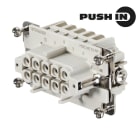 WEIDMULLER - Inserto di contatto (Connettori a innesto industriali), Femmina, 500 V, 16 A, Numero di poli: 10, PUSH IN, Dimensioni di installazione: 4