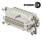 WEIDMULLER - Inserto di contatto (Connettori a innesto industriali), Femmina, 500 V, 16 A, Numero di poli: 16, PUSH IN, Dimensioni di installazione: 6