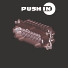 WEIDMULLER - Inserto di contatto (Connettori a innesto industriali), Maschio, 500 V, 16 A, Numero di poli: 16, PUSH IN, Dimensioni di installazione: 6